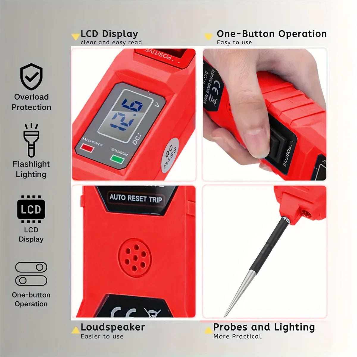 A Circuit Tester, Car Circuit Tester with Voltage Display LED Light, and a Car Power Circuit Probe Kit.