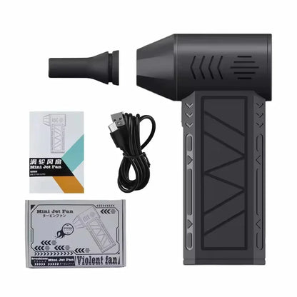 130000RPM Turbo Jet Blower Brushless Motor, Powerful Air Duster Fan with LED Light, Portable Cleaning Tool
