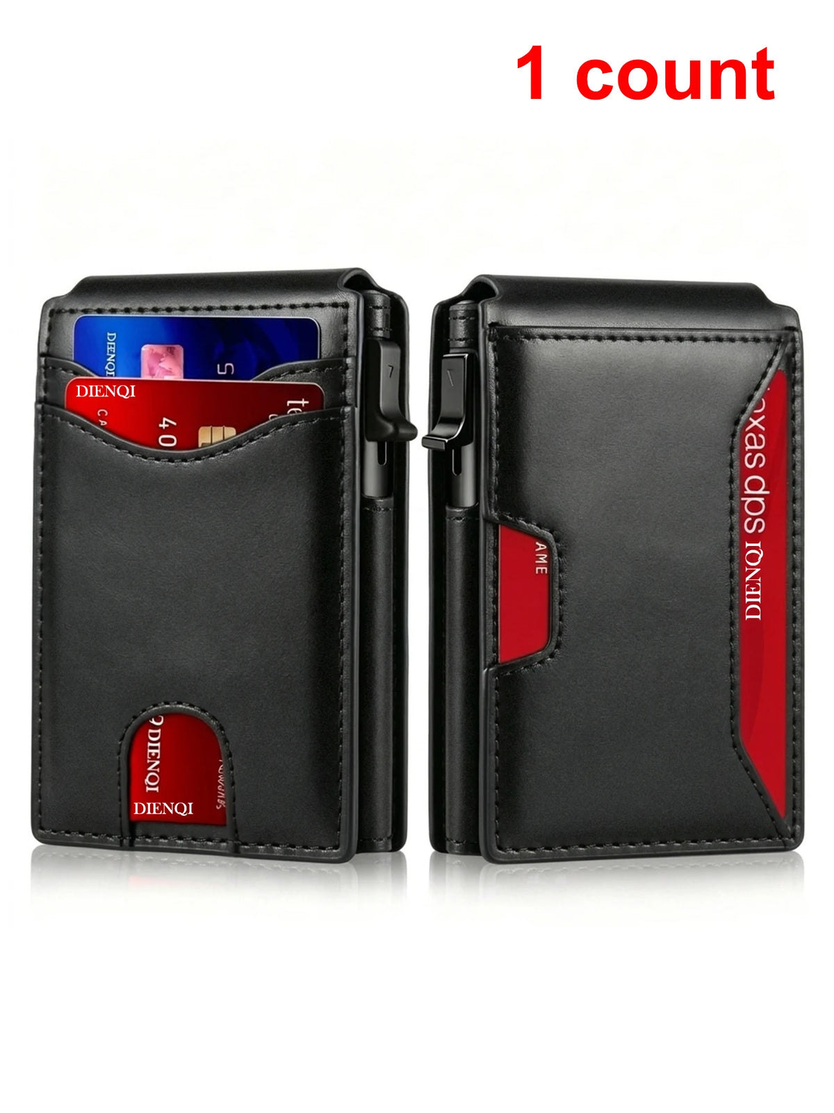 RFID Blocking Men Slim Smart Wallets Magnet Carbon Fiber Credit Card Holder with Front Pocket Minimalist Wallet Cardholder Case
